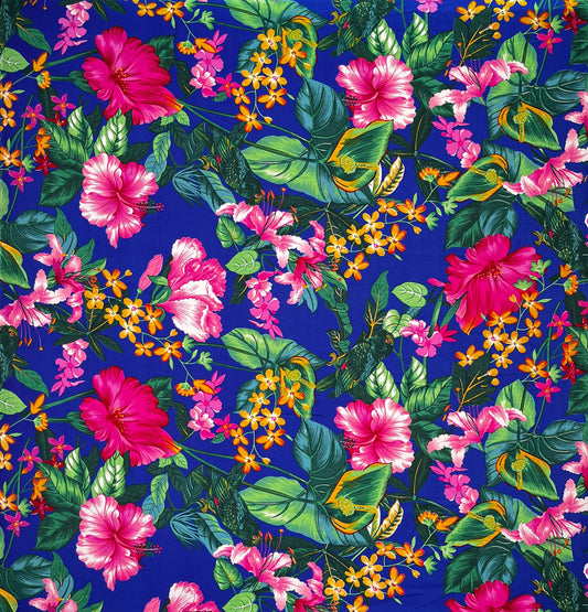 Tropical Garden Peachskin Fabric | Islands Fabric
