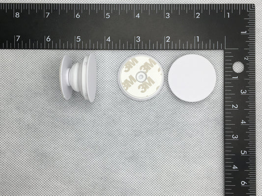 Round White Phone Grips