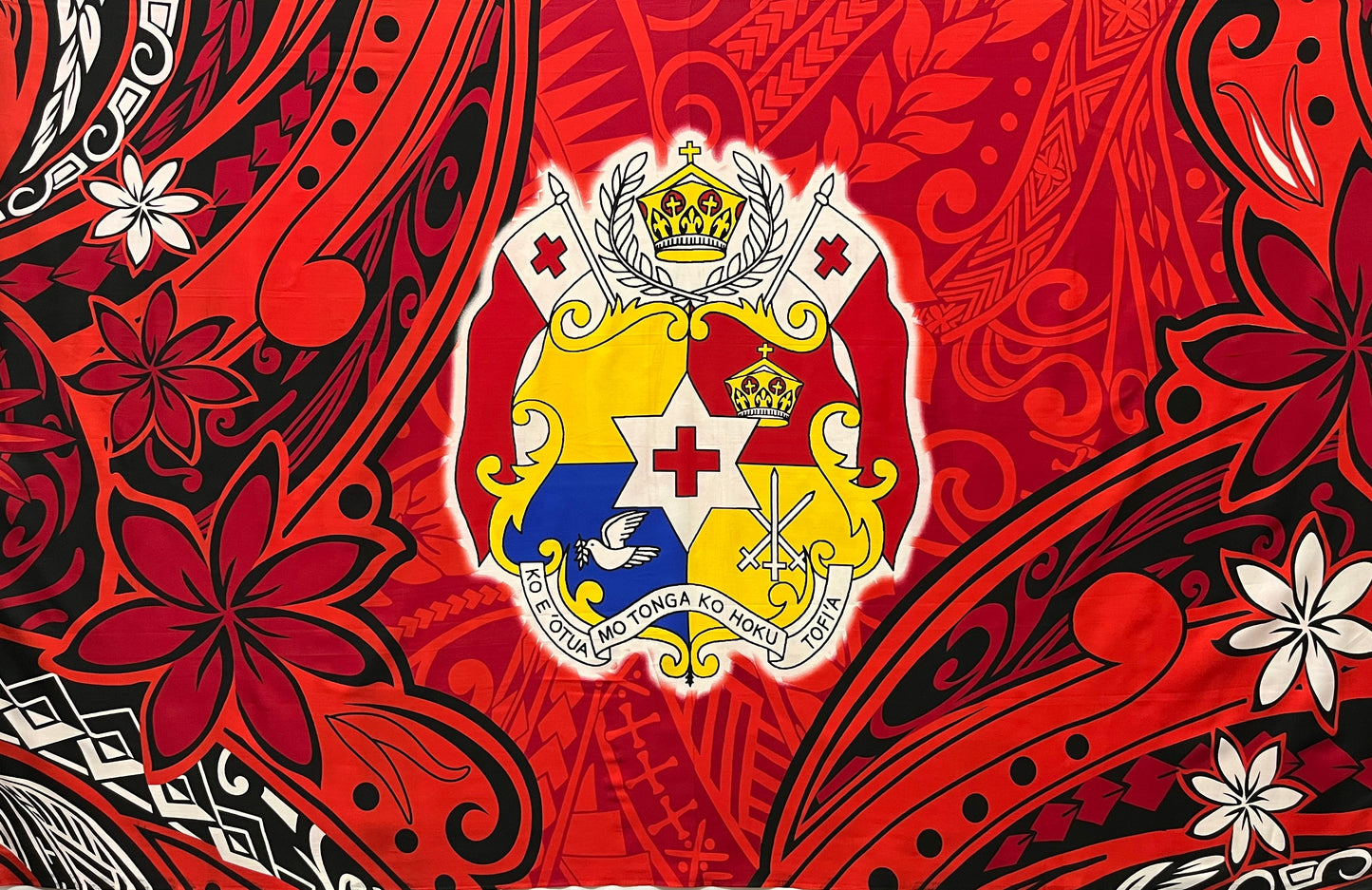 Kingdom of Tonga Seal Tiare Polyester Sarong | Islands Fabric