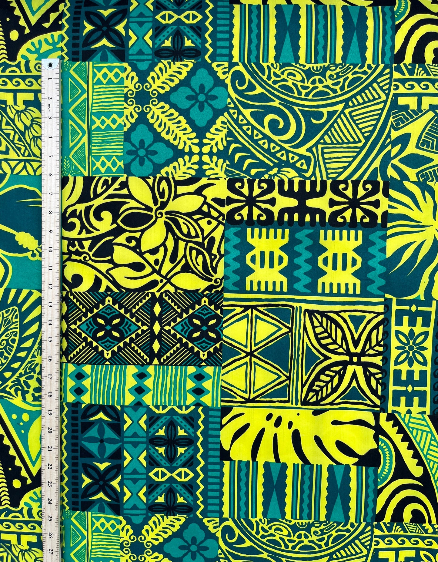Traditional Polynesian Tapa Design Polyester Fabric | Islands Fabric
