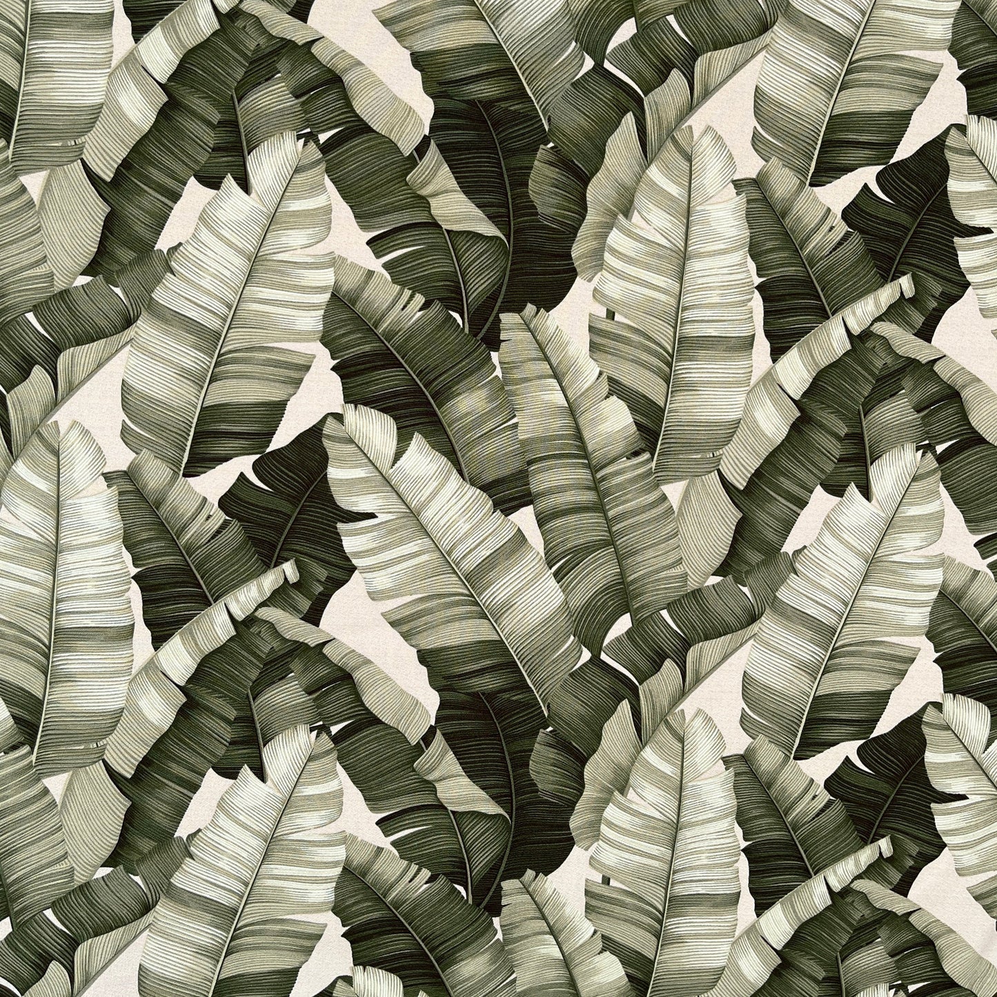 All Over Banana Leaf Fabric | Cotton Heavy-Barkcloth