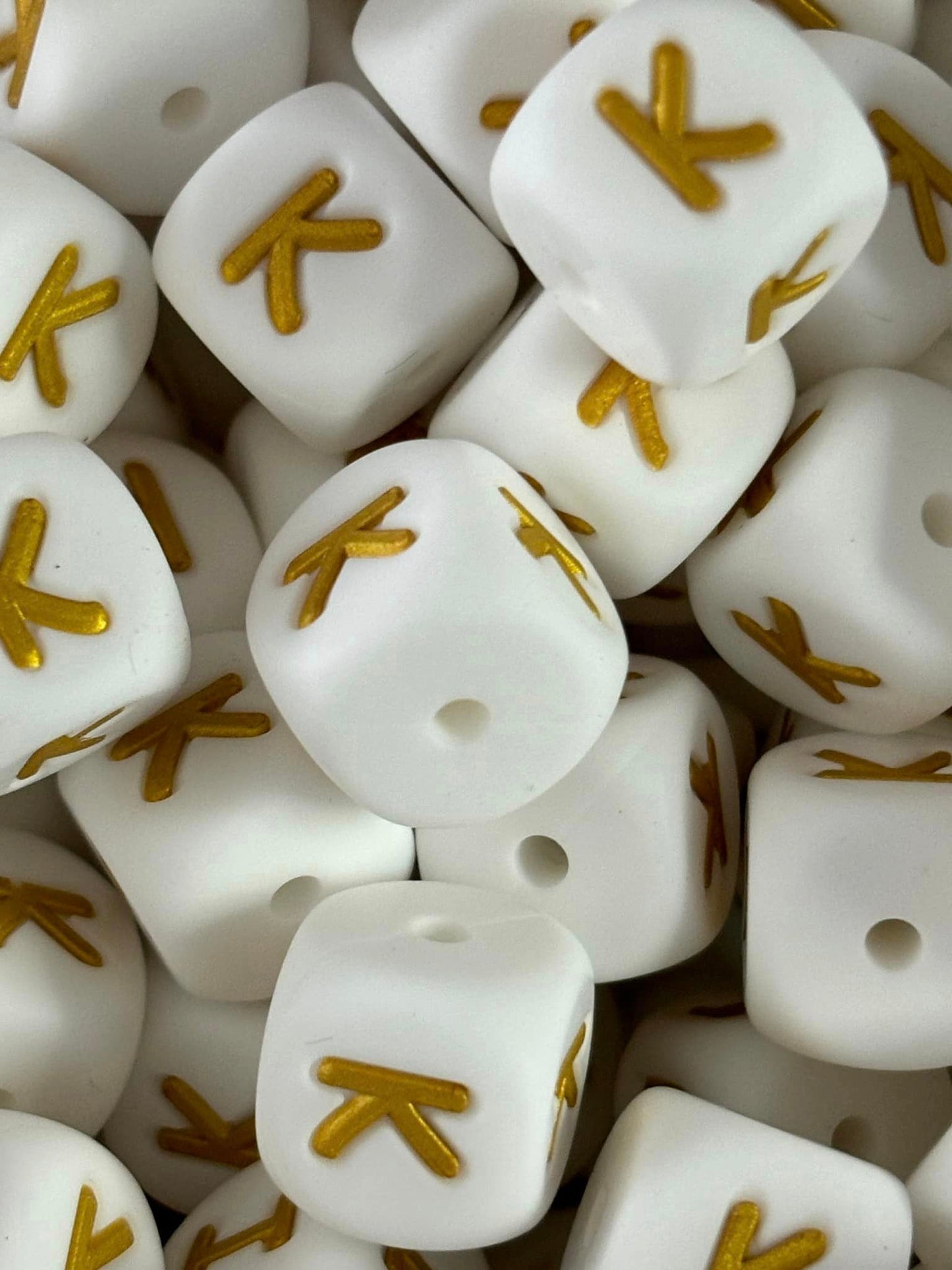 VIPGreek 12mm Letter Silicone Beads 5 Count