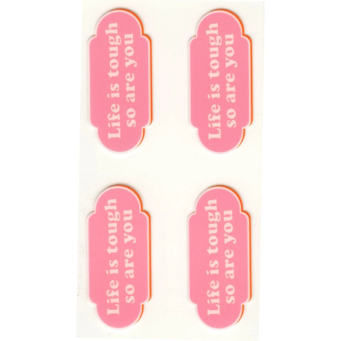 Master Maker Crafts - UV DTF Decal - Life Is Tough 4 Set 2" (Keychain NOT Inclued)