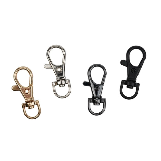 Master Maker Crafts - Lobster Clasp & Swivel Ring - Black (10 per Bag - 1.5")