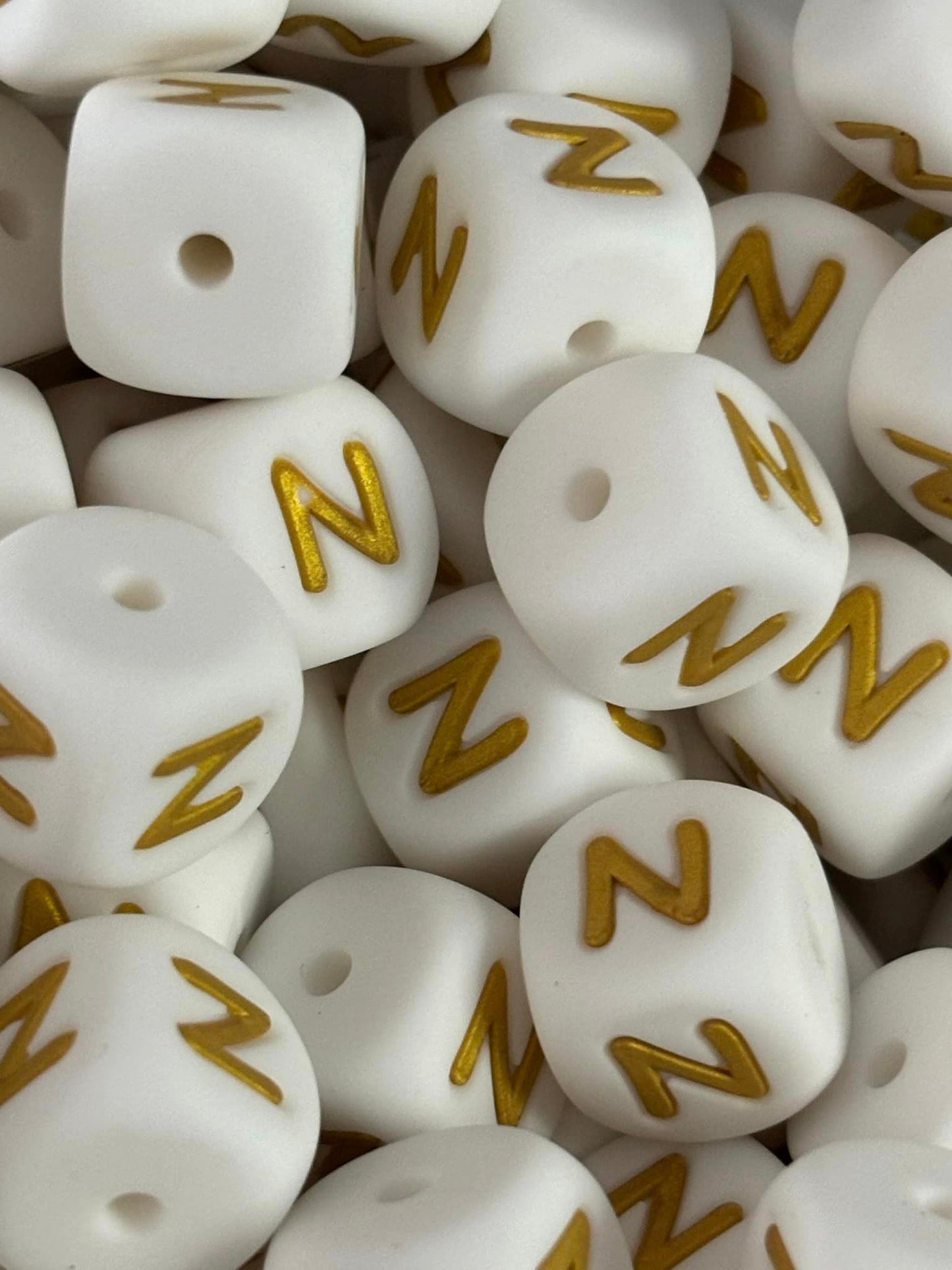 VIPGreek 12mm Letter Silicone Beads 5 Count