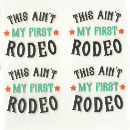 Master Maker Crafts - UV DTF Decal - Not First Rodeo 4 Set 2" (Keychain NOT Inclued)