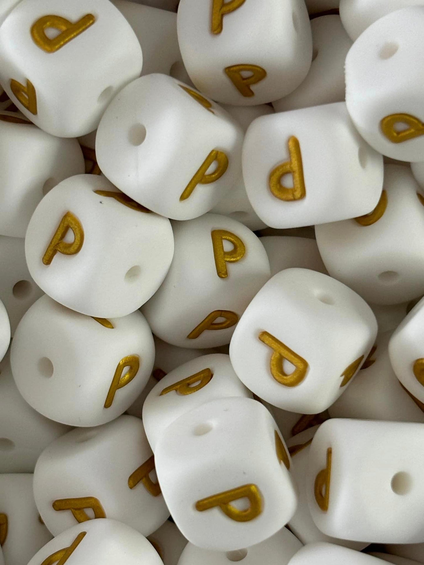 VIPGreek 12mm Letter Silicone Beads 5 Count