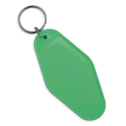 Master Maker Crafts - Retro Motel Keychain with Silver Ring - Light Green (4 per Set)