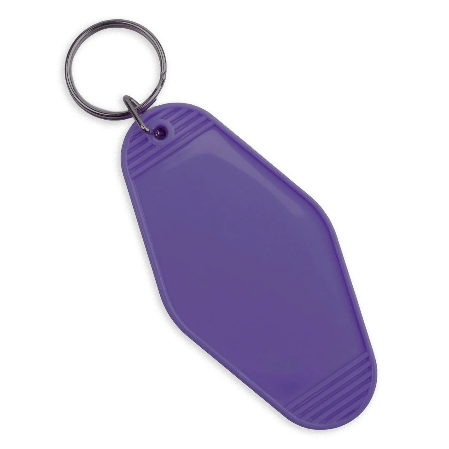 Master Maker Crafts - Retro Motel Keychain with Silver Ring - Purple (4 per Set)
