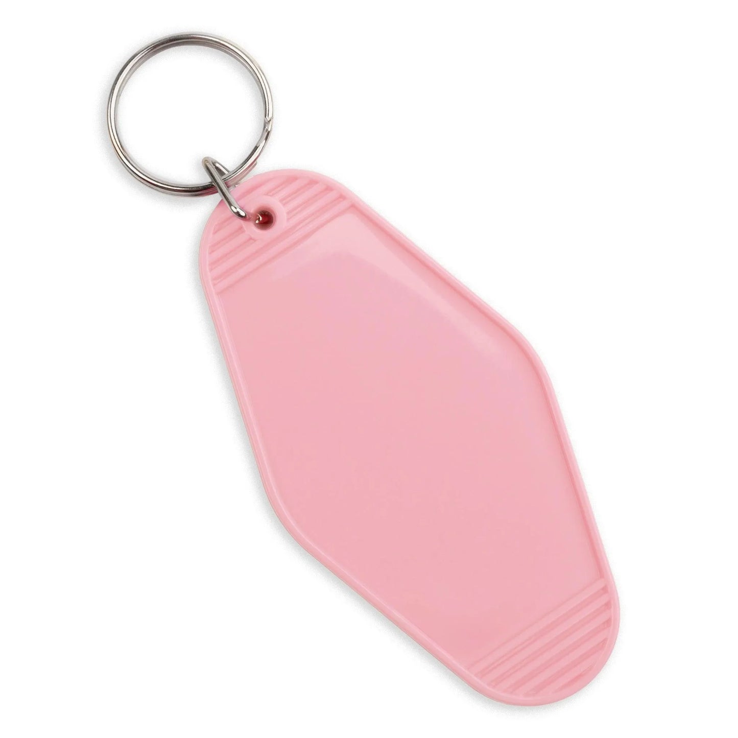 Master Maker Crafts - Retro Motel Keychain with Silver Ring - Light Pink (4 per Set)