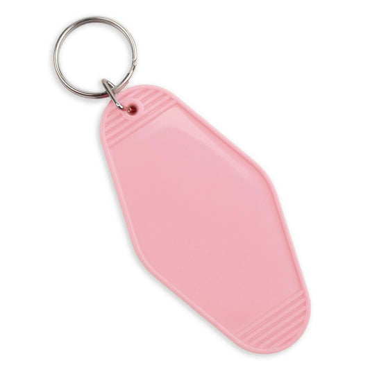 Master Maker Crafts - Retro Motel Keychain with Silver Ring - Light Pink (4 per Set)