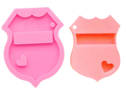 Mold - Police Shield Keychain Mold M1
