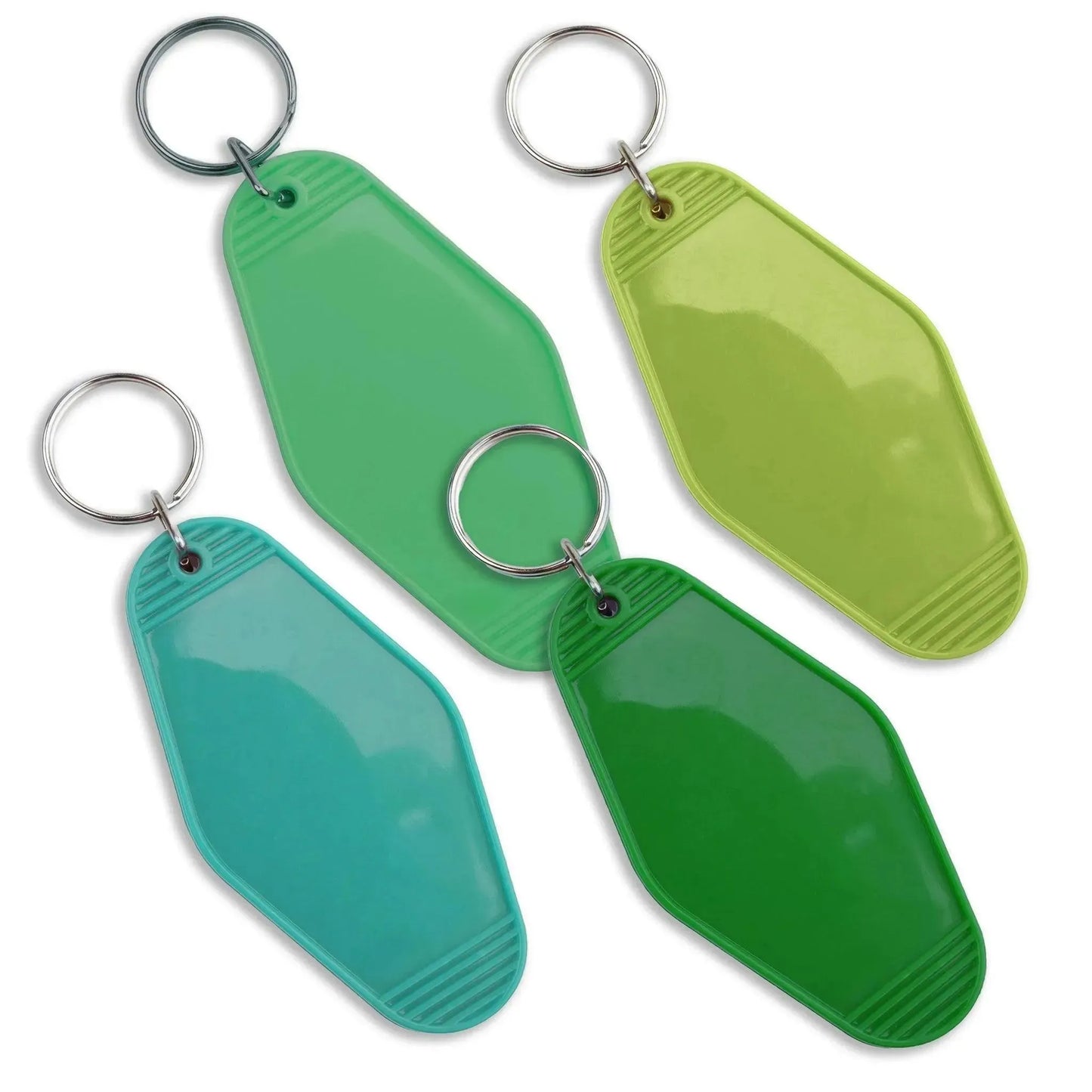 Master Maker Crafts - Retro Motel Keychain with Silver Ring - Sea Green (4 per Set)