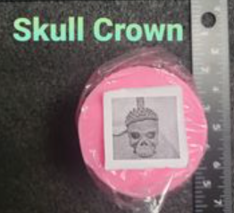 Mold - Skull Crown Straw Topper Mold
