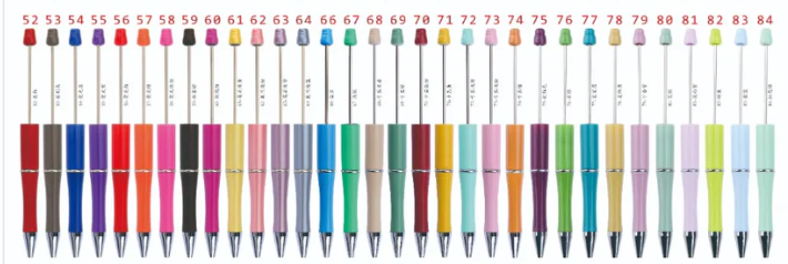 Solid / Ombre / Chrome Beadable Plastic Pens