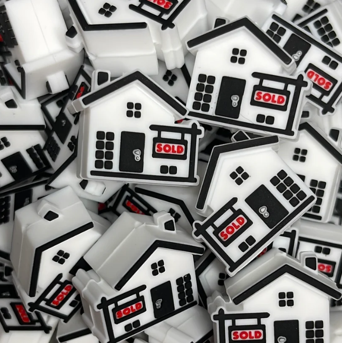 Realtor House w/Sold Sign 3D Silicone Focal - RD Exclusive 1901