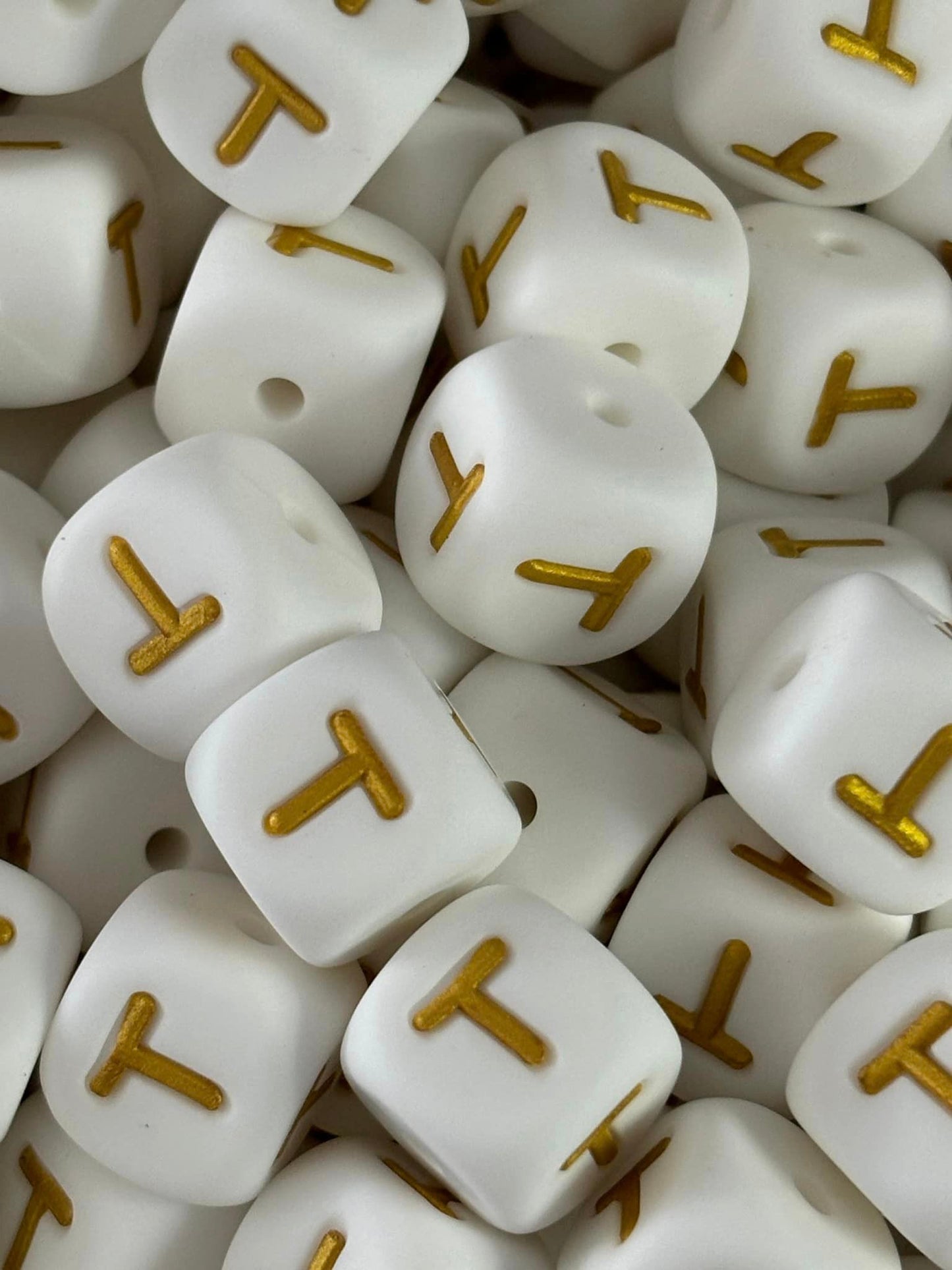 VIPGreek 12mm Letter Silicone Beads 5 Count
