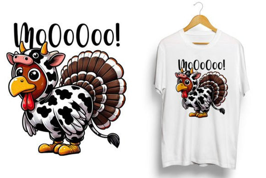 Thanksgiving Moooo Turkey Tee