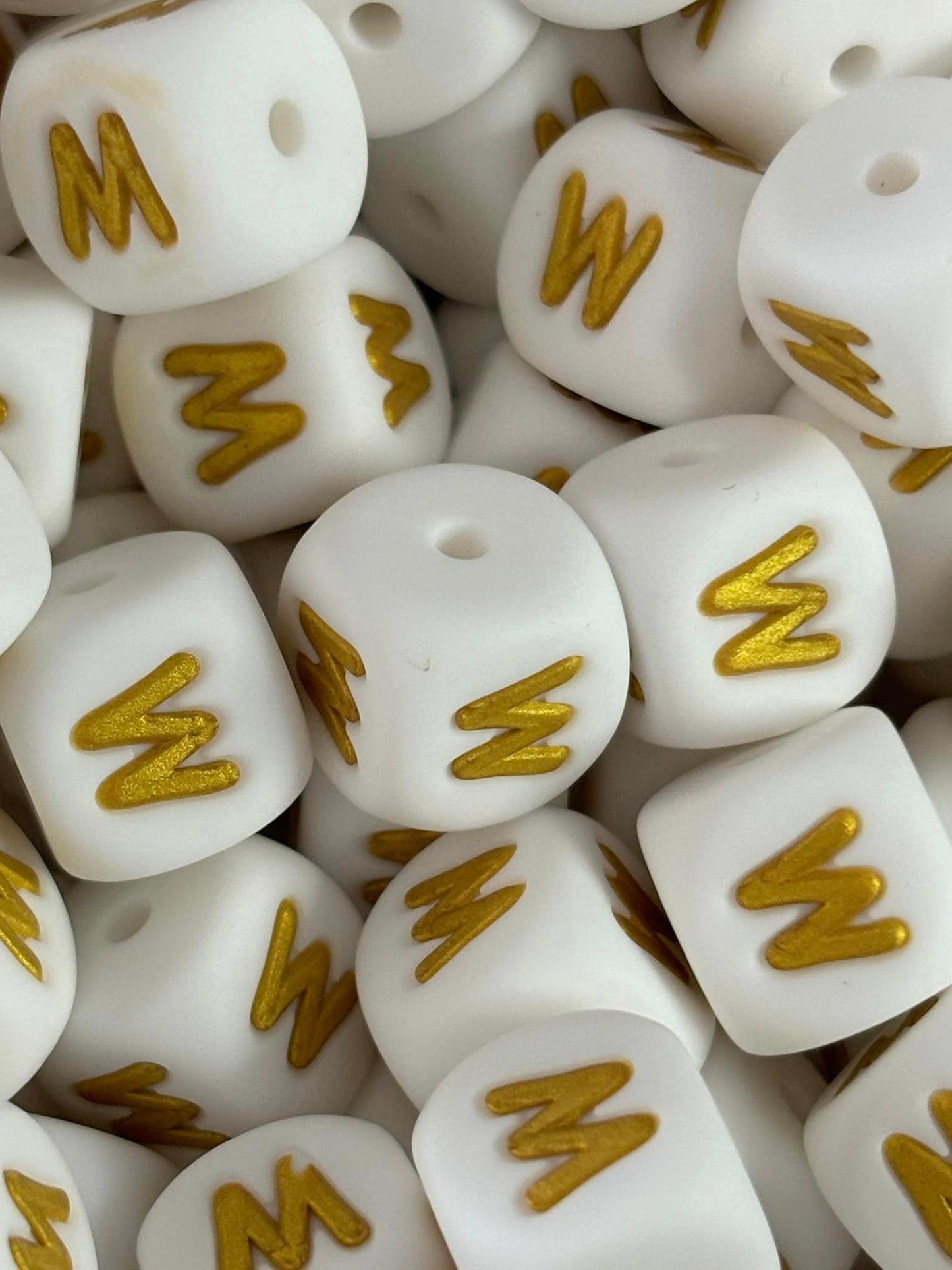 VIPGreek 12mm Letter Silicone Beads 5 Count