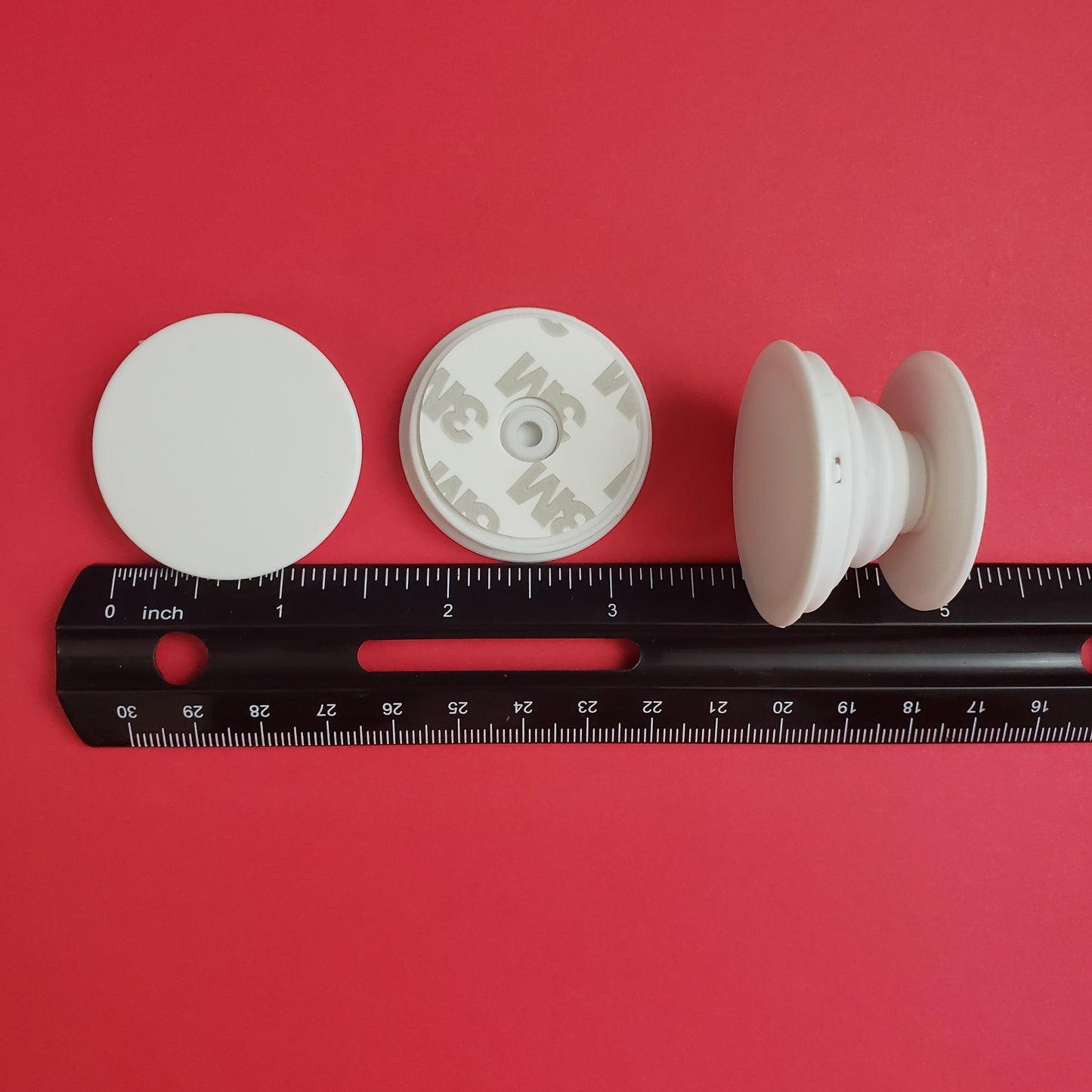 Round White Phone Grips