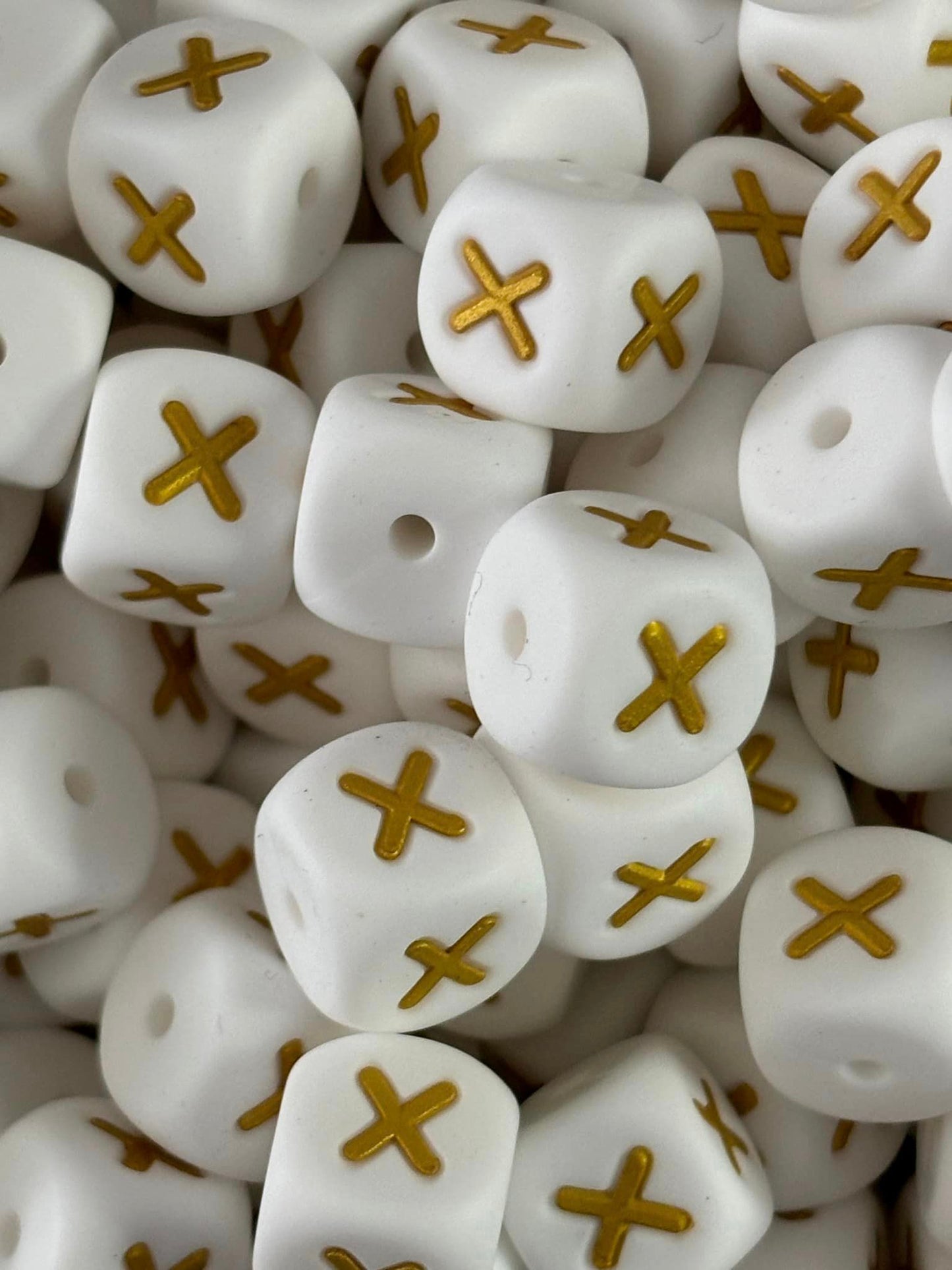 VIPGreek 12mm Letter Silicone Beads 5 Count