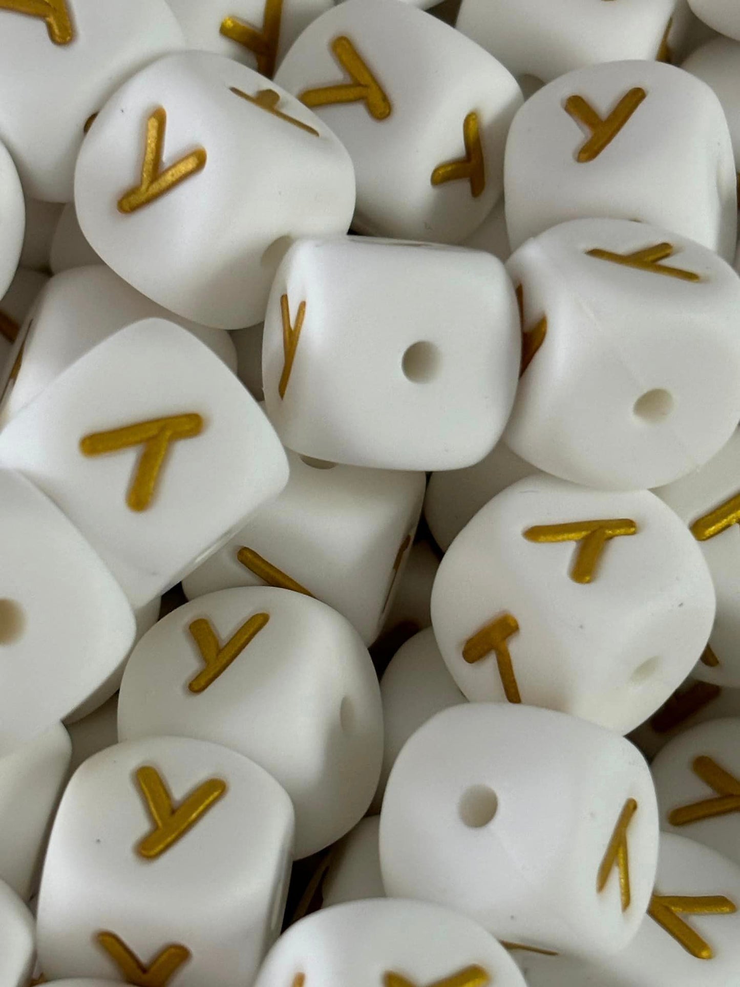 VIPGreek 12mm Letter Silicone Beads 5 Count