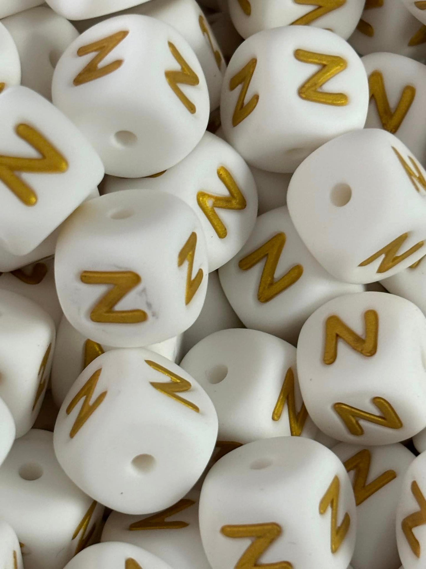 VIPGreek 12mm Letter Silicone Beads 5 Count