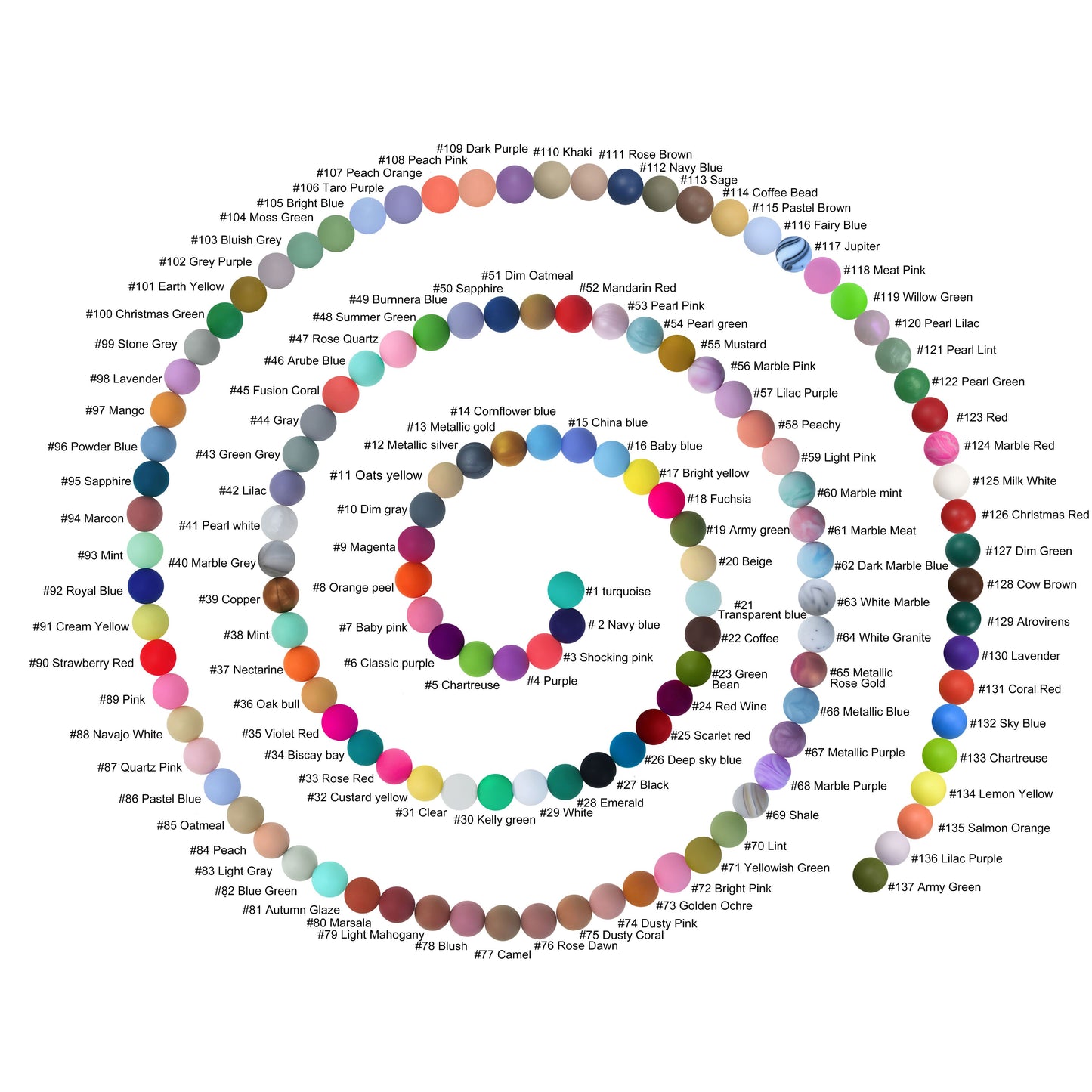 15mm Solid Purple Silicone Bead - 10 count