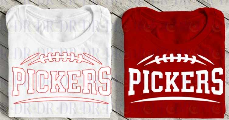 Robstown Pickers Half Football Solid White PNG