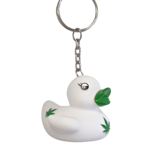 Duck Keychain Weed Leaves