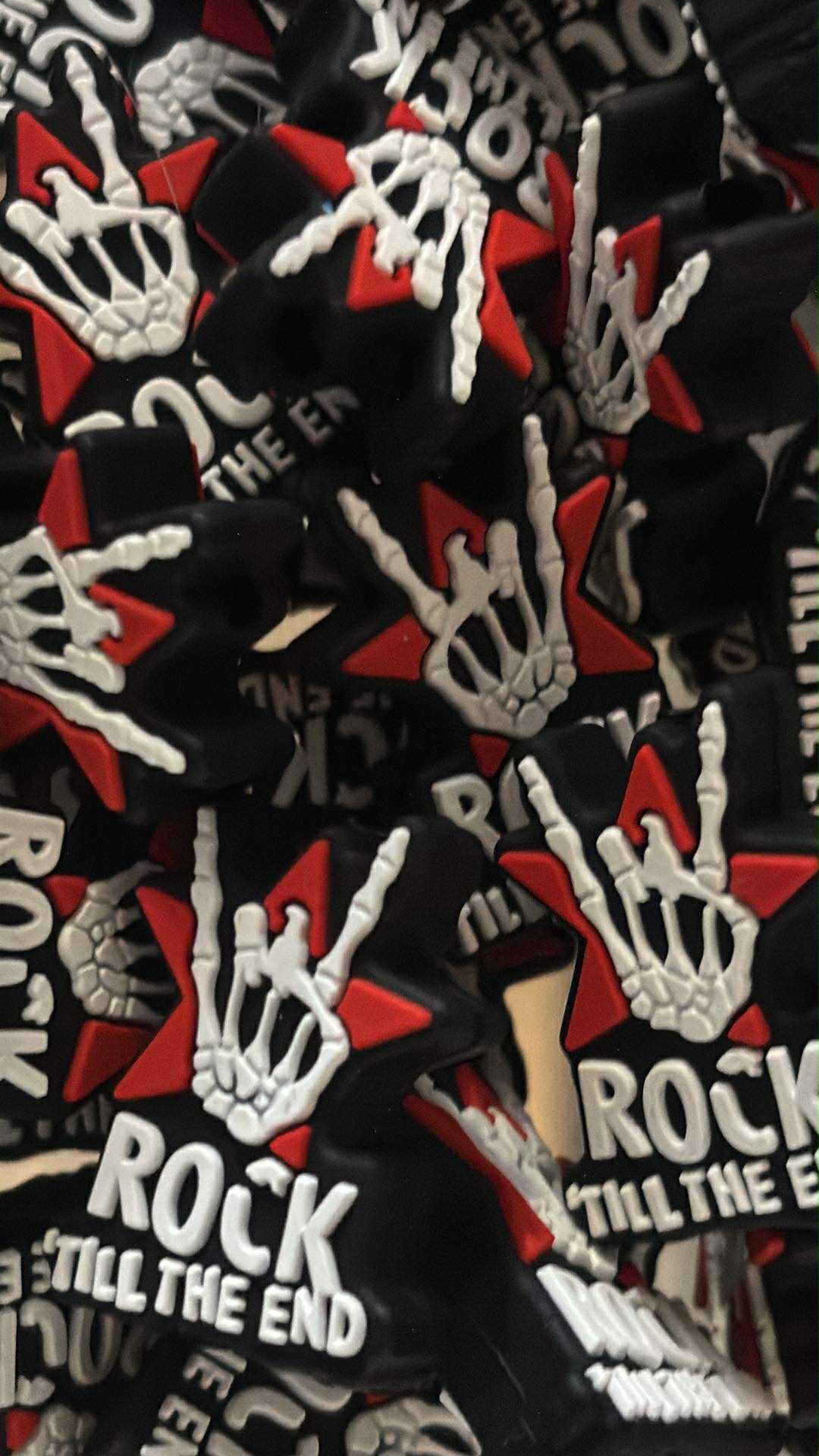Saying - Rock Till the End Silicone Focal 8558 - 5 Count