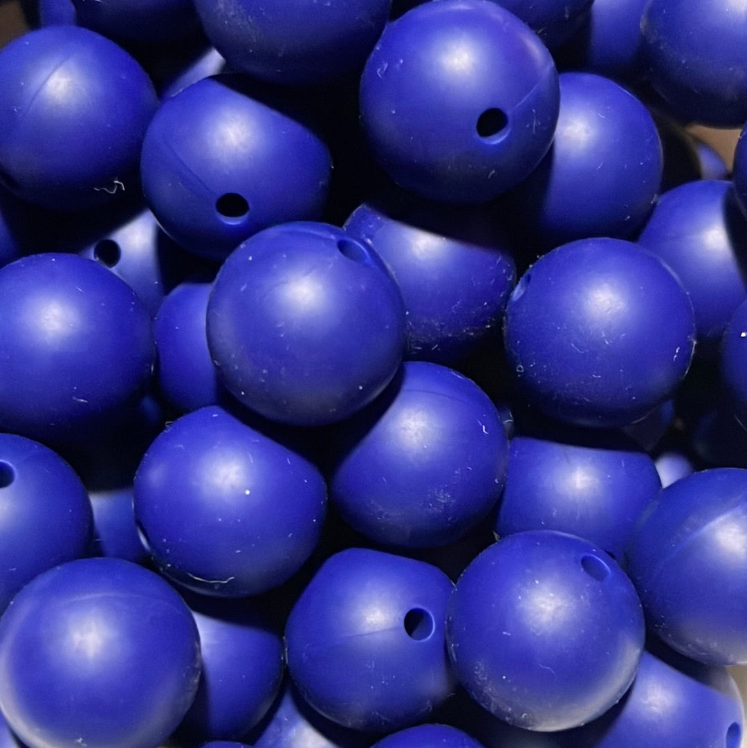 Silicone Bead Navy Blue S5 A01-36 - 15mm - 10 pack
