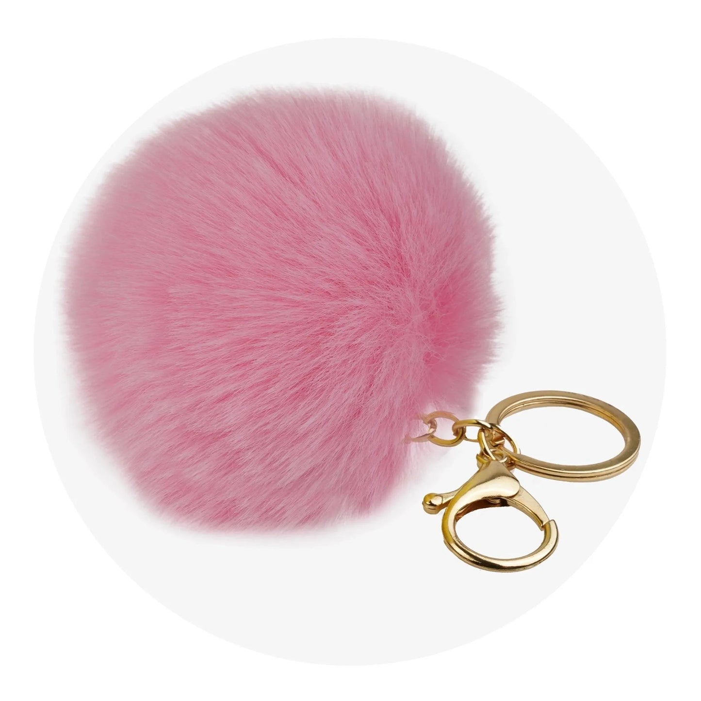 Master Maker Crafts - Pom Pom Round Key Chain - Rose Wine