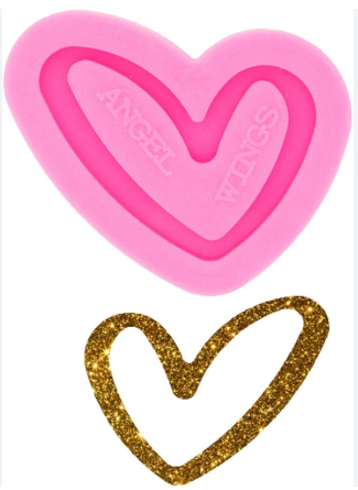 Mold - Slanted Heart Keychain Mold M2