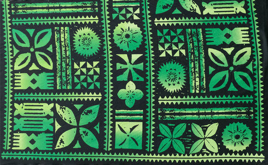 Traditional Polynesian Tapa design Fabric | Peachskin