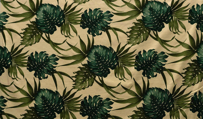 Monstera Leaf Dypsis Lutescens Fabric | Heavy Barkcloth