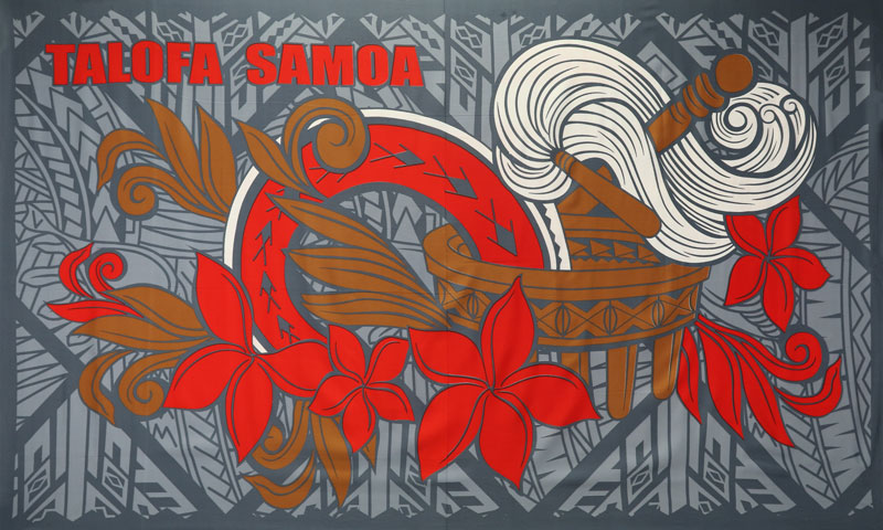 Talofa Samoa Kava Bowl Sarong | Islands Fabric