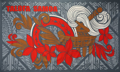 Talofa Samoa Kava Bowl Sarong | Islands Fabric