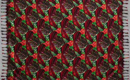 Split Leaf Banana Leaf Sarong with Fringes