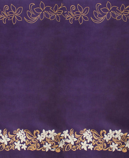 Tiare & Swirls Double Border Fabric | Glitter Polyester