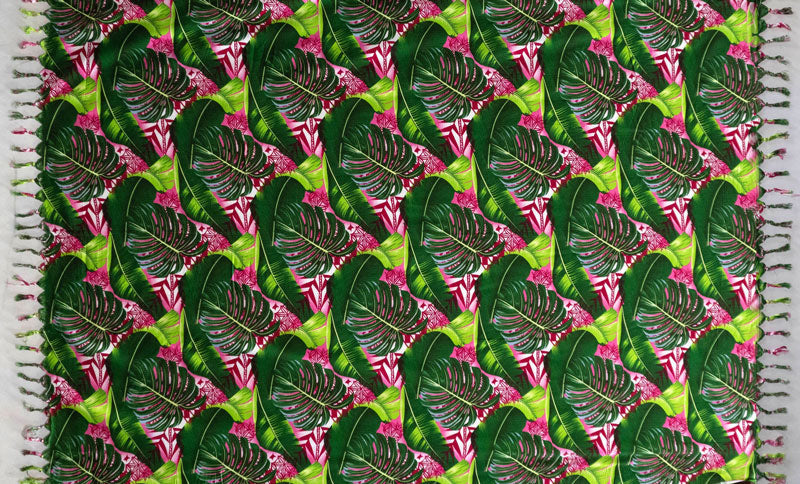 Split Leaf Banana Leaf Sarong with Fringes