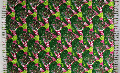 Split Leaf Banana Leaf Sarong with Fringes