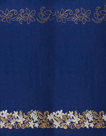 Tiare & Swirls Double Border Fabric | Glitter Polyester