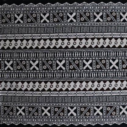 Fijian Geometric Design Cotton Light Barkcloth Fabric | Islands Fabric
