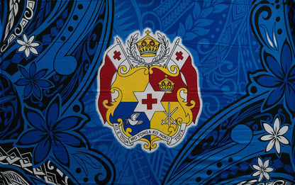 Kingdom of Tonga Seal Tiare Polyester Sarong | Islands Fabric