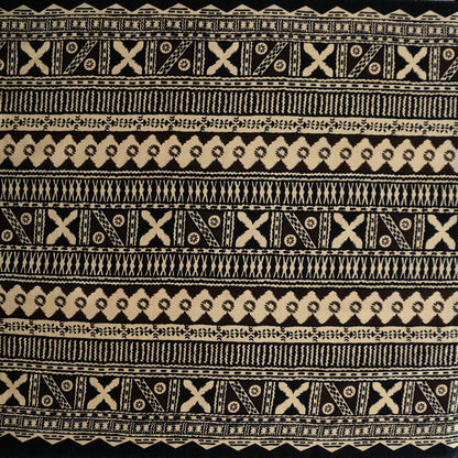 Fijian Geometric Design Cotton Light Barkcloth Fabric | Islands Fabric