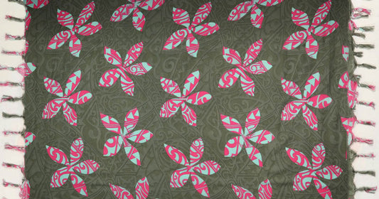 Colorful Tiare Sarong with Fringes | Islands Fabric