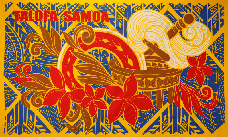 Talofa Samoa Kava Bowl Sarong | Islands Fabric