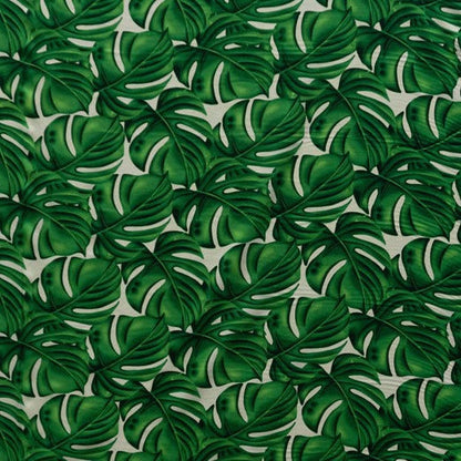 All Over Monstera Leaf Polyester Fabric | Islands Fabric