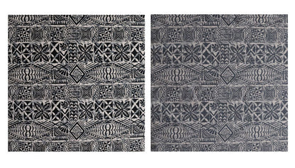 Traditional Tongan Geometric design Peachskin Fabric | Islands Fabric